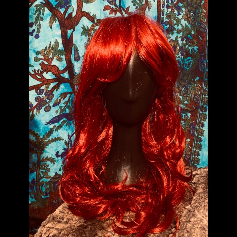 Red Long Wavy Women's Fashion Wig - Vibrant Red